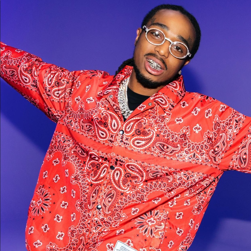 Quavo X BooHooMan Bandana Print Jacket